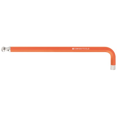 PB Swiss Tools 212L.4 OR Winkelschlssel, lang, Inbus mit Kugelkopf, orange, 4 mm