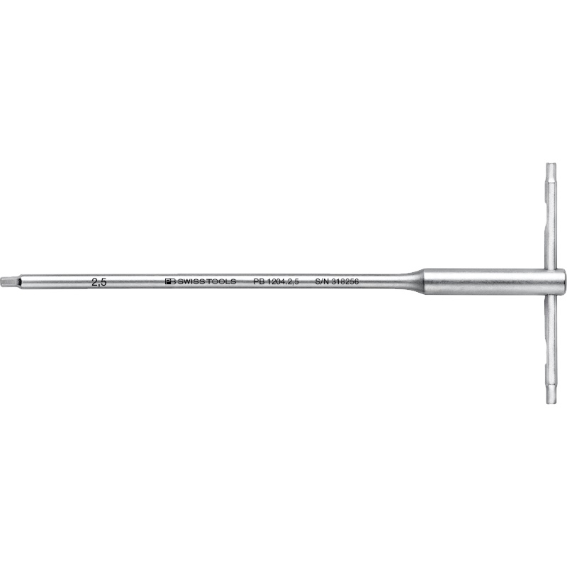 PB Swiss Tools 1204.2,5 Screwdriver with T-handle, Inbus, 2,5 mm