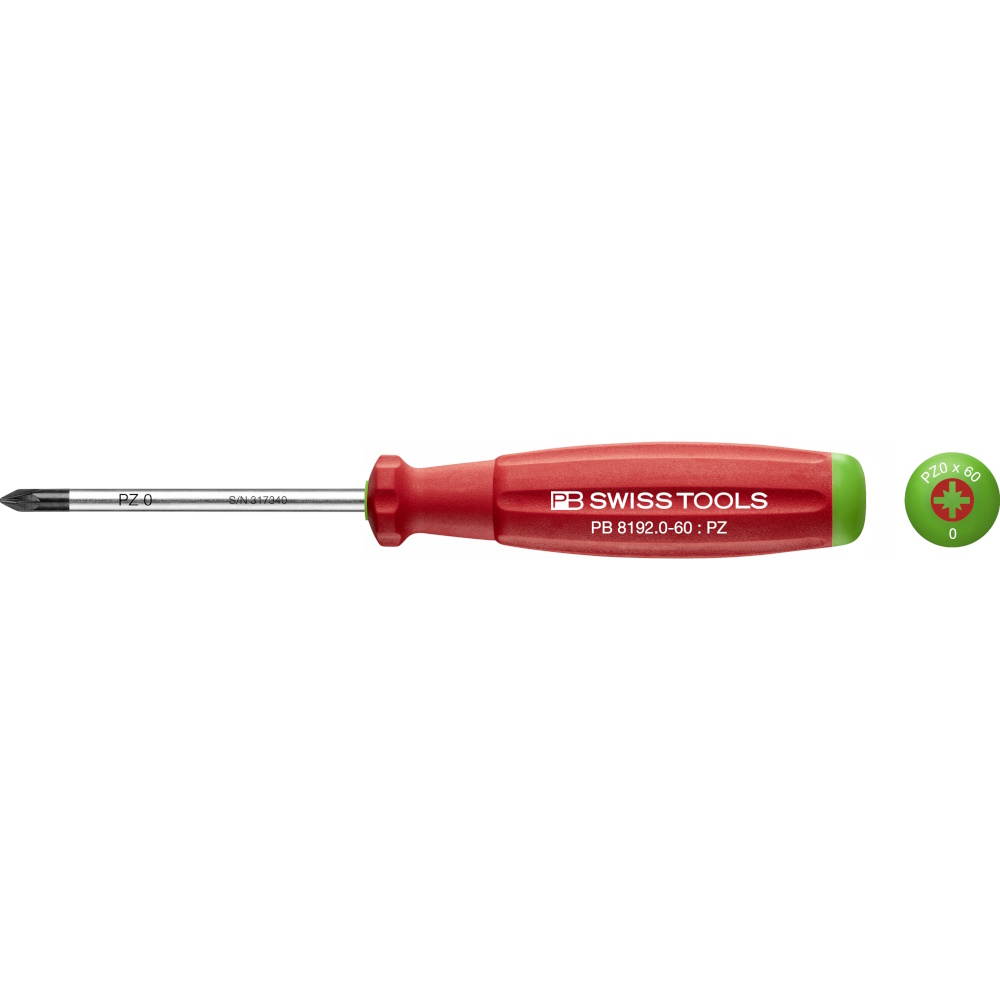 Pozidriv screwdriver clearance sizes