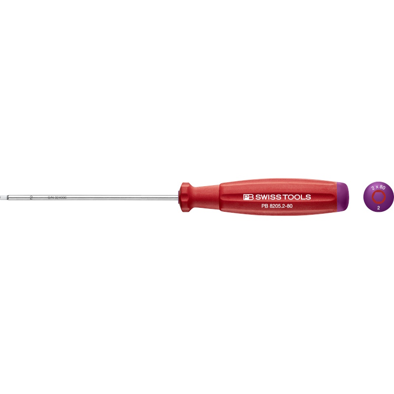 PB Swiss Tools 8205.2-80 SwissGrip schroevendraaier Inbus 2 mm