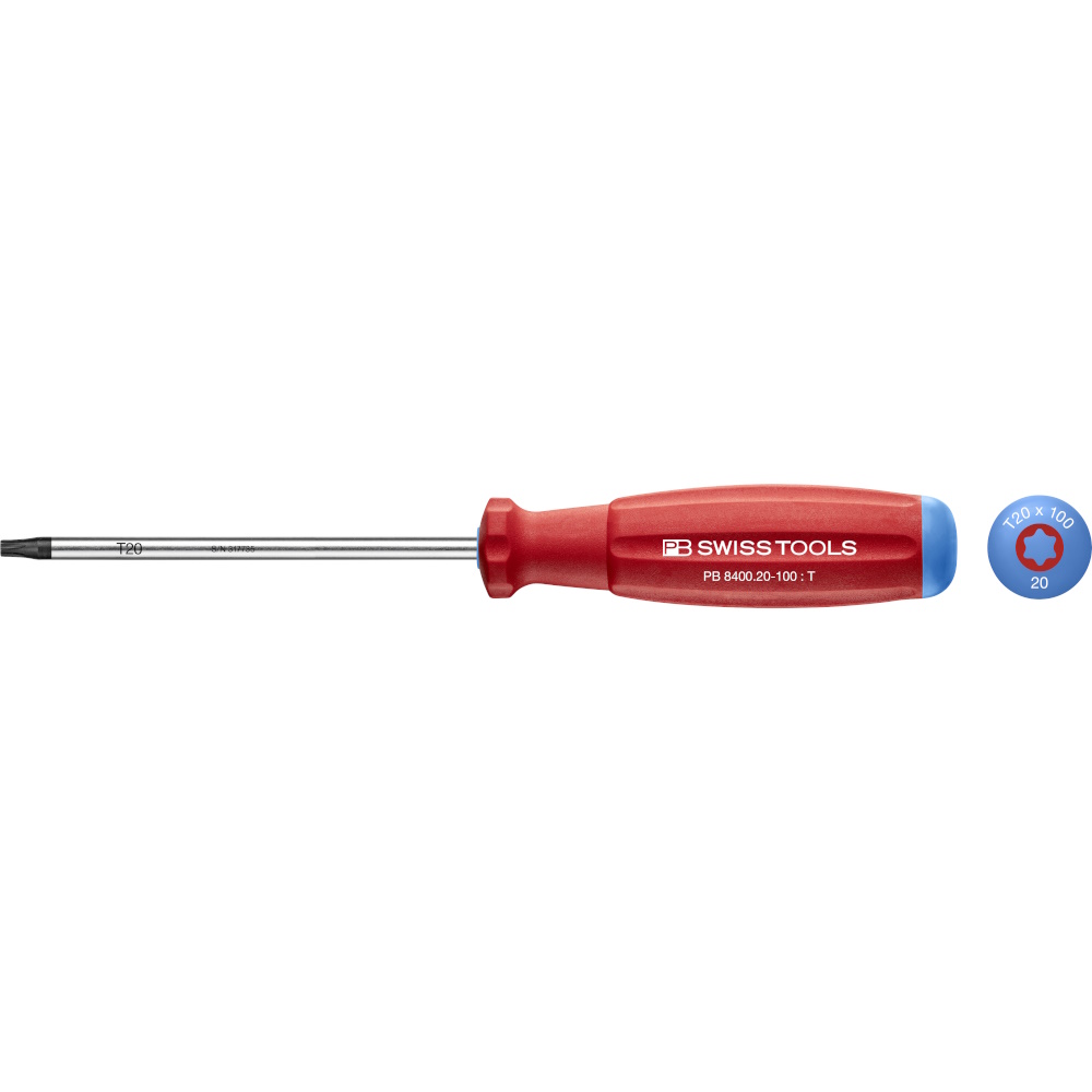 PB Swiss Tools 8400.20-100 SwissGrip Schraubendreher Torx gre T20