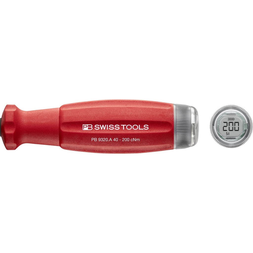 PB Swiss Tools 9320.A 40-200 CBB DigiTorque V02, momentgreep voor PB 215 klingen, 0,4-2,0 Nm